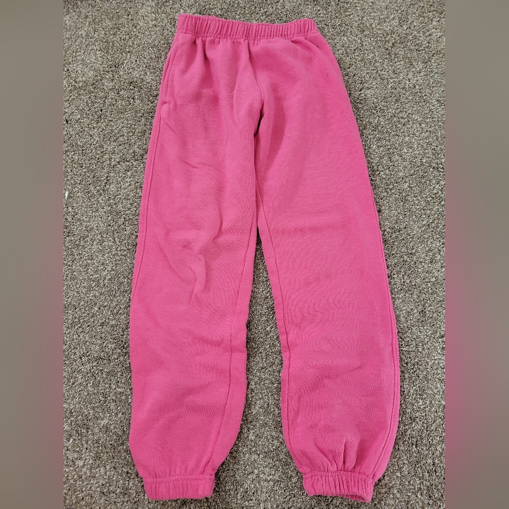 Pink cotton sweatpants